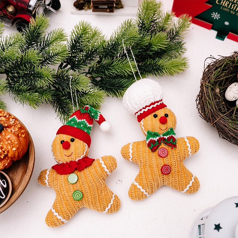 160g Weight Hanging Ornaments Event & Party Supplies 1 Piece Quantity Party, Festival Occasion Polyester Material Christmas Festival Gingerbread Pattern Cute Style Christmas Cute Gingerbread Polyester Party Festival Hanging Ornaments 7