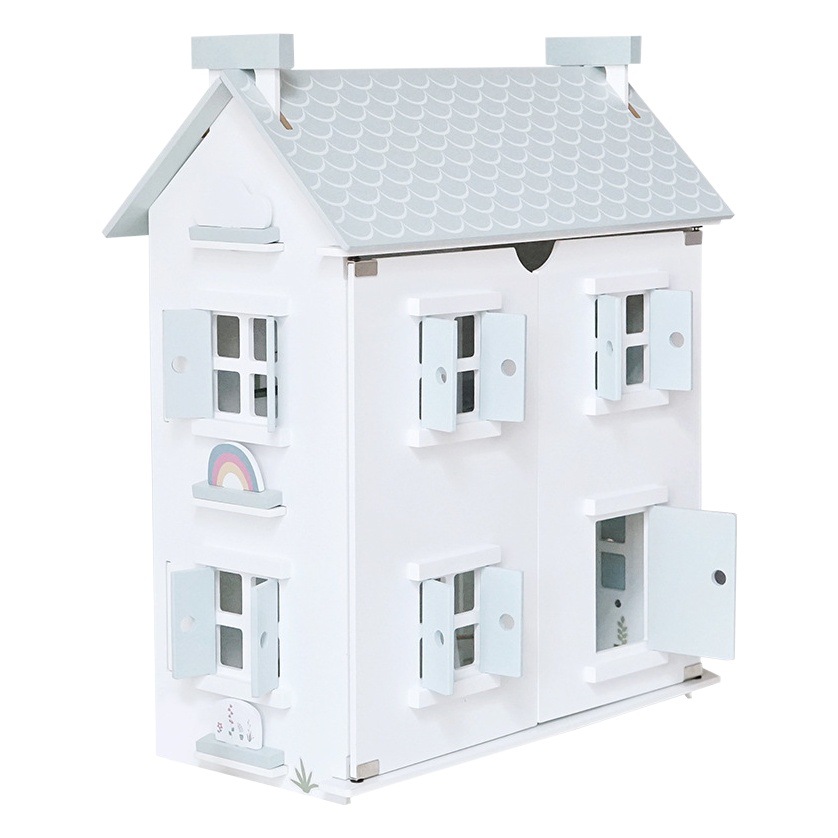 Juegos de rol de simulación de villa de doble capa de madera para niños transfronterizos entre padres e hijos casa de muñecas interactiva juego de rompecabezas juguetes de la casa