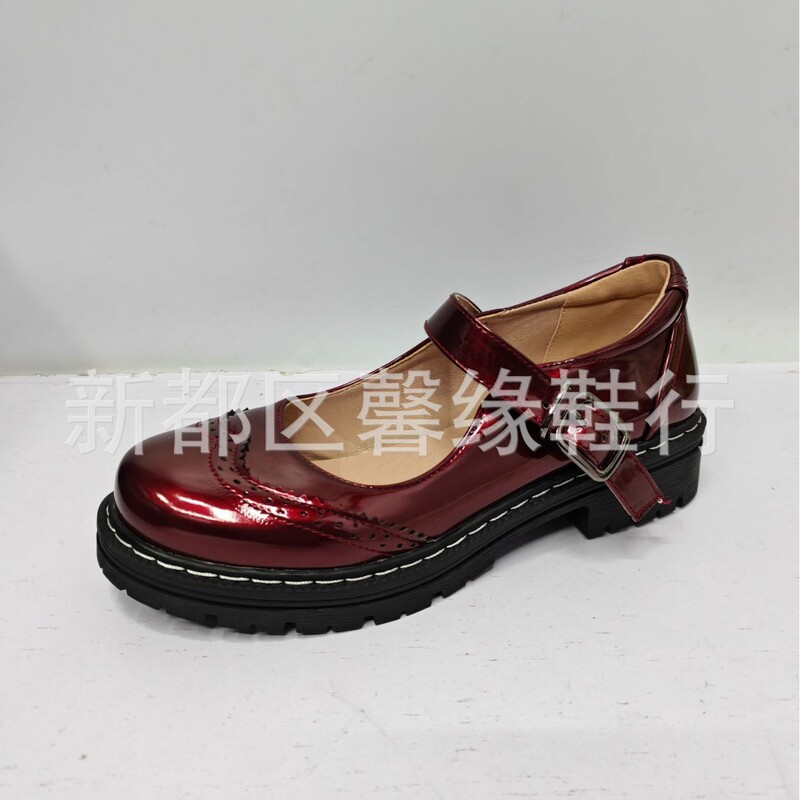 35-44大码欧美跨境货源浅口厚底挂扣单鞋皮鞋休闲鞋女鞋代发X683|undefined