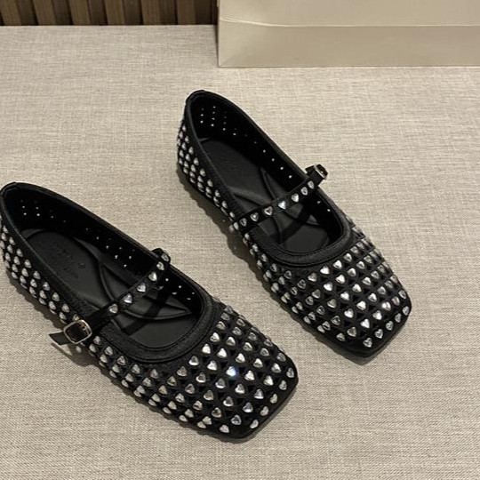 Fashionable comfortable dancing Mary Jane shoes square toe with…