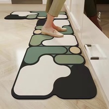 创意拼图厨房地垫硅藻泥吸水速干软垫家用入户门地垫浴室防滑脚垫