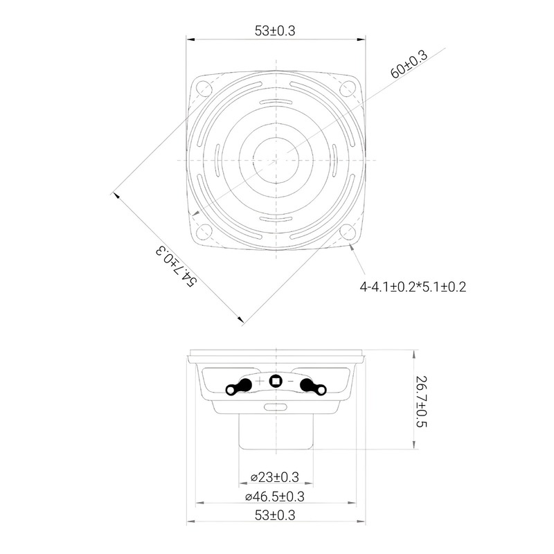 53mm 2inch 内部磁気フルレンジホーン 4 オーム 5 ワットデュアルネオジム磁気 16 コアラバーエッジ IPX7 グレード防水超高品質|undefined