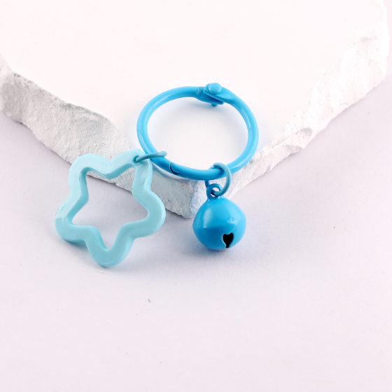 Korean series sweet acrylic five-pointed star book ring key chain pendant diy doll bag decoration accessories