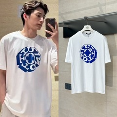 天井品質 25SS ロバの家 トレンドブランド 新レタープリント 半袖Tシャツ 男女兼用 ヘビーウェイト 半袖 トレンド