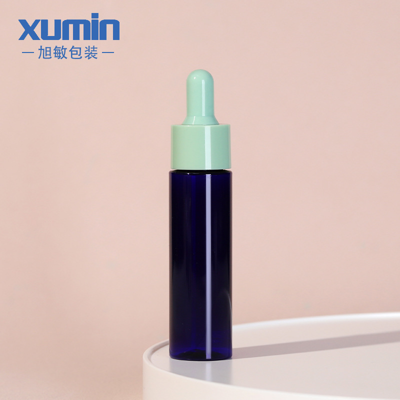 Xumin embalaje 30mlPET botella cuentagotas azul pequeña capacidad sub-botella color macaron esencia botella líquida image 8