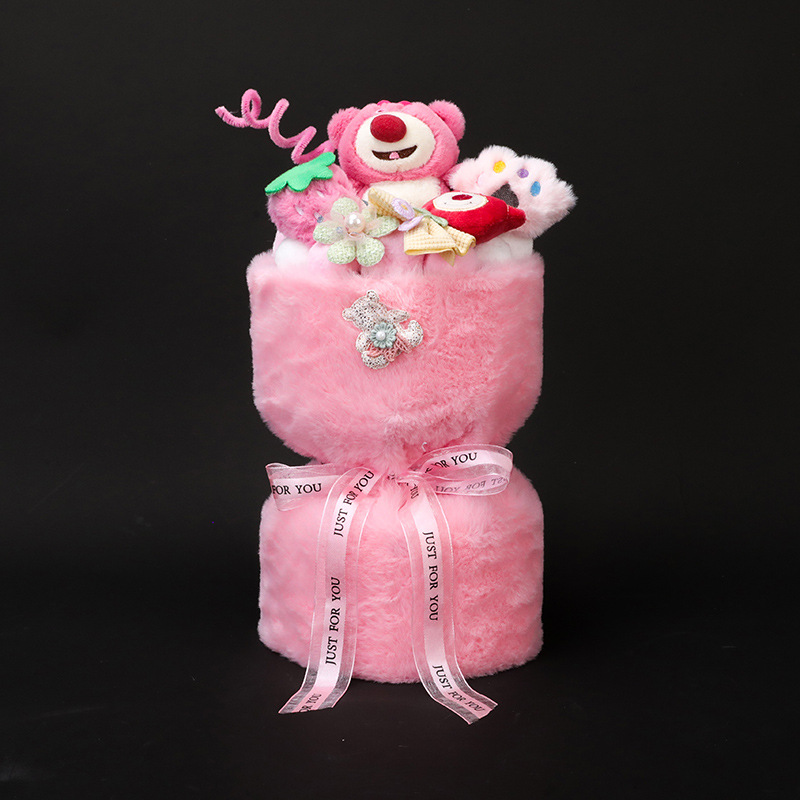 (procesamiento de liquidación) productos terminados 1 de junio día de los niños muñeca ramo de flores regalo para jardín de infantes muñeca ramo de flores para niños