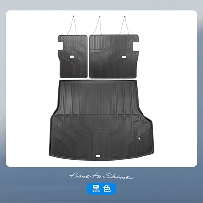 Six Sheep is suitable for Lynk & Co 07GT car TPE trunk mat and backrest mat integrated trunk mat car accessories (Trunk Mat) - lk-07gttpe-trunk-mat-backrests-model-black-3-piece-set-default-specifications