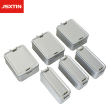 长方形滑扣铁盒凤梨酥糕点空马口铁盒收纳盒银色小中大号三款可选