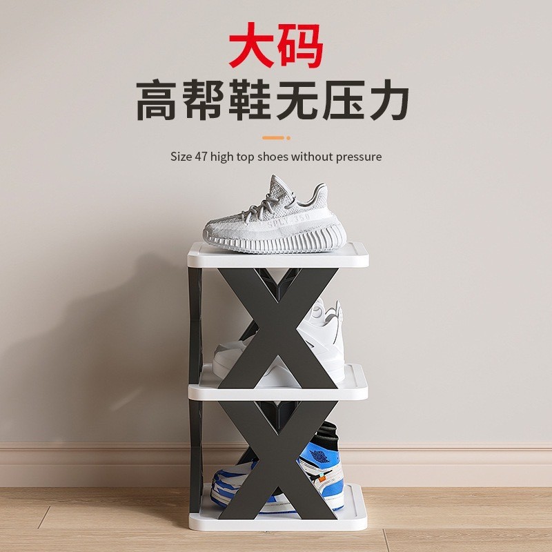 Estante de zapatos transfronterizos puerta doméstica almacenamiento pasillo ahorro de espacio vivienda de alquiler simple multicapa dormitorio desmontaje gabinete de zapatos interior