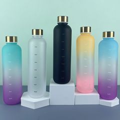 国境を越えたアマゾングラデーション色の宇宙カップ屋外大容量フロスト運動はすぐにプラスチックカップのステンレスカバーを作る