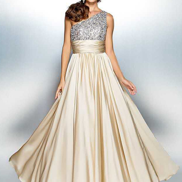 oblique shoulder slim prom dress nihaostyles clothing wholesale NSYLY105716