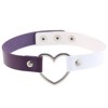 Japanese two-color choker heart shaped, necklace, punk style