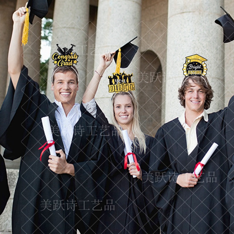 Suministro directo de fábrica ceremonia de graduación decoración diadema accesorios para el cabello fiesta de graduación atmósfera decoración suministros accesorios de foto