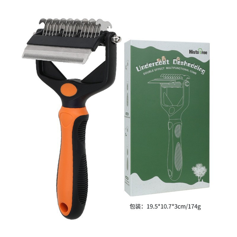 Peine para mascotas transfronterizo, peine desenredante multifuncional, cuchillo para eliminar pelo, peine para aseo de perros, peine para eliminar pelo, peine para aseo de gatos