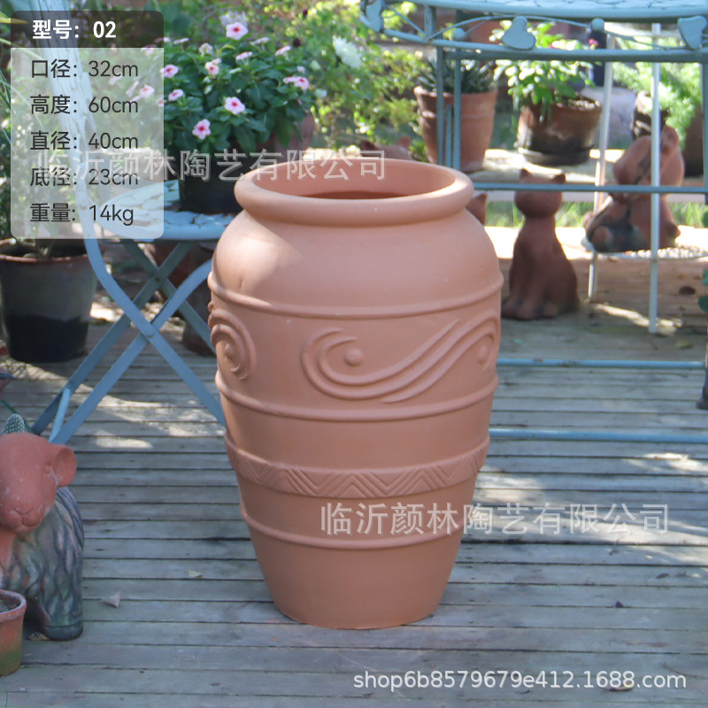 Grandes jardines al aire libre de terraza de barro rojo terraza de terraza