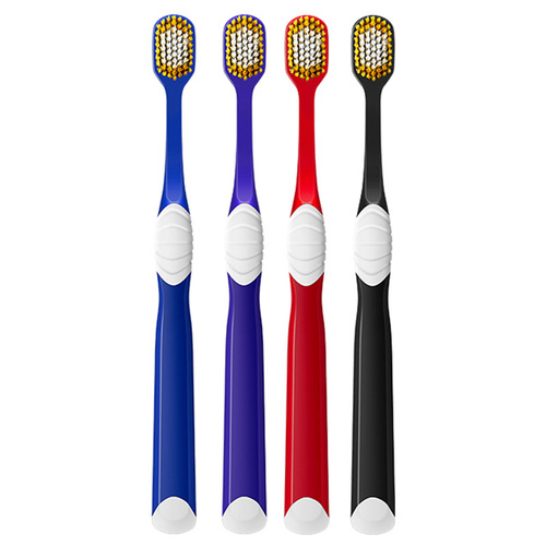 4-pack 65-hole wide-head toothbrush, ultra-soft and fine-bristled household toothbrush set, daily necessities, stall factory wholesale