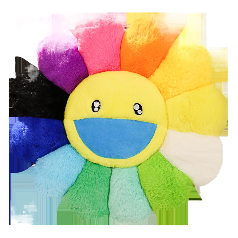 Piel de conejo colorido girasol cojín de peluche de juguete almohada Oficina Butt cojín estudiante kindergarten silla cojín