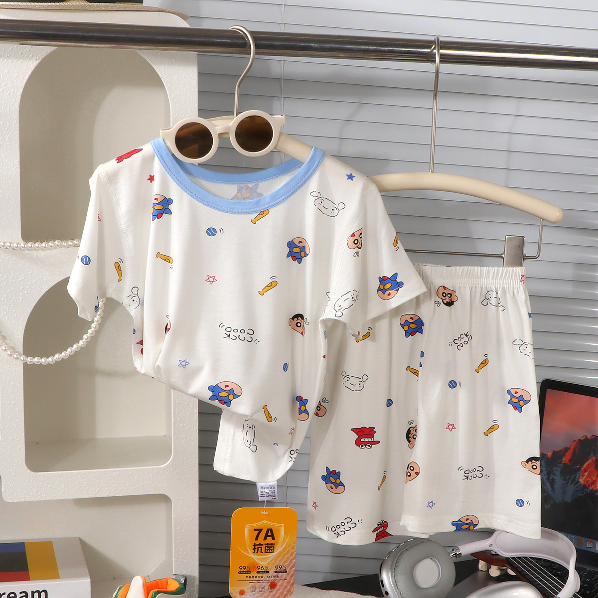 Su bebé, pijamas para niños Lycelle, verano nuevo traje de servicio a domicilio, ropa antibacteriana para niños y niñas, ropa de aire acondicionado