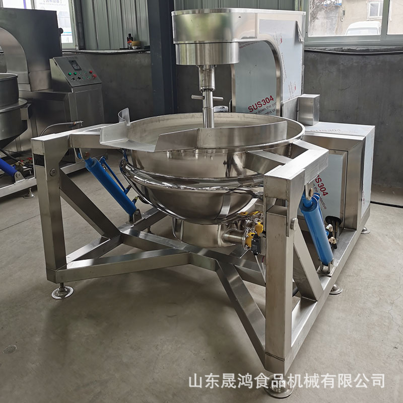 蒜蓉酱行星搅拌炒锅 调味品电磁加热夹层锅 馅料炒制机器