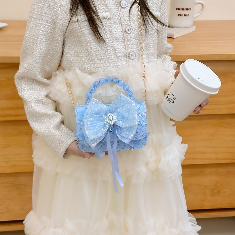 El arco de encaje Aisha bolsa de chicas hadas bolso de cambio de perlas 2025 primavera nuevo arco de rojo en línea bolso de tramo inclinado