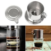 Stainless Steel Vietnamese Drip Coffee Filter Maker Pot Infu