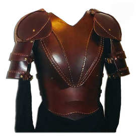 跨境亚马逊ebay新款欧洲中世纪女士盔甲骑士角色扮演舞台演出服装