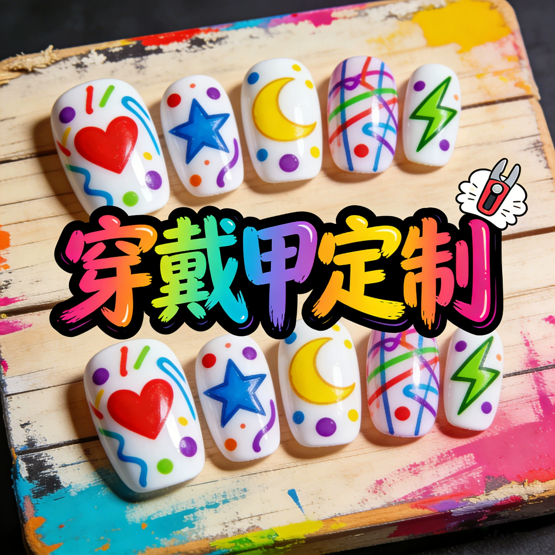 Индивидуальный дизайн ногтей для трансграничной торговли, простой европейско-американский стиль, средней длины квадратные накладные ногти, французский стиль, накладные ногти для ношения, оптовая продажа накладных ногтей