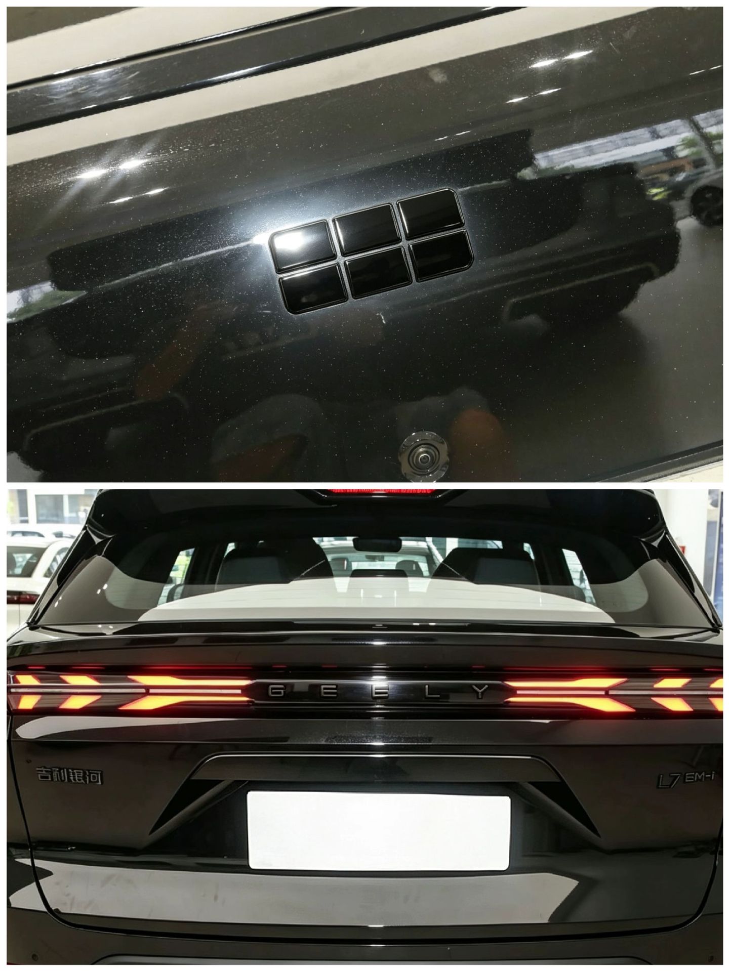 Suitable for Geely Galaxy L7/ Car rear emblem sticker personalized black modification Black Warrior non-destructive installation