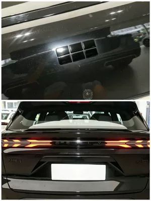 Suitable for Geely Galaxy L7/ Car rear emblem sticker personalized black modification Black Warrior non-destructive installation (Car logo) - covered-model-front-label-glossy-black
