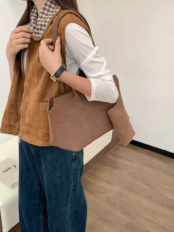 源头工厂 法式绒面法棍腋下包 女士单肩手提 通勤百搭 附同色小挂|undefined