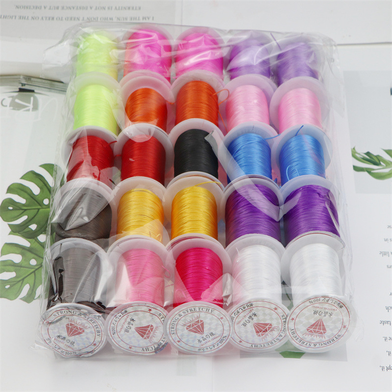 畅销新款水晶弹力线串珠材料手链项链挂件手工diy饰品配件彩色线