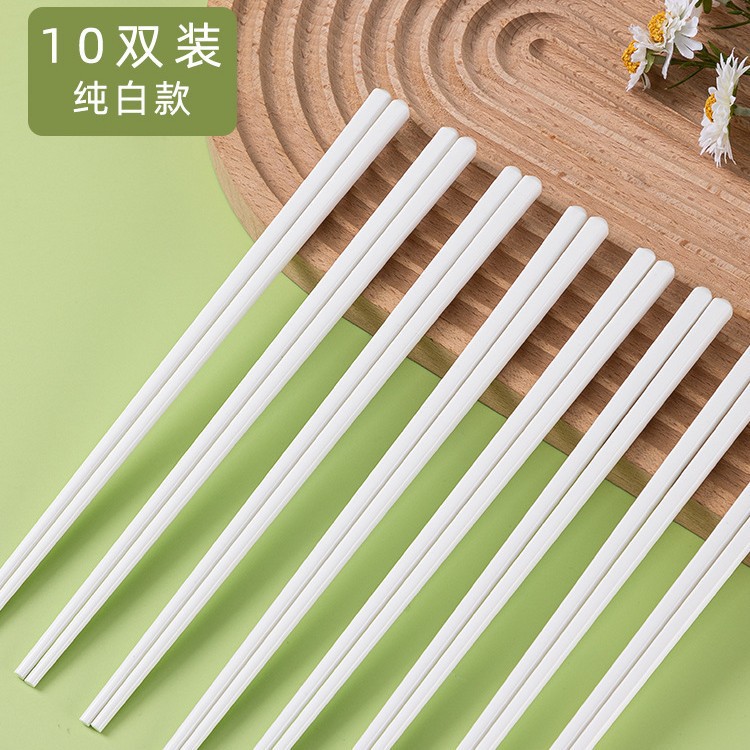 순백색 세라믹 젓가락 10쌍
