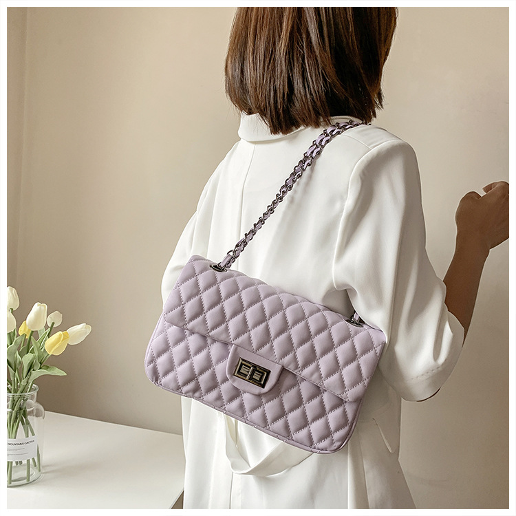 410g Weight Polyester Lining Material Women's Large Spring&summer Pu Leather Basic Shoulder Bag