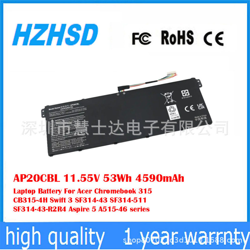 Suitable for Acer Chromebook 315 Sf314-511 Sf314-43-R2R4 Battery Ap20Cbl