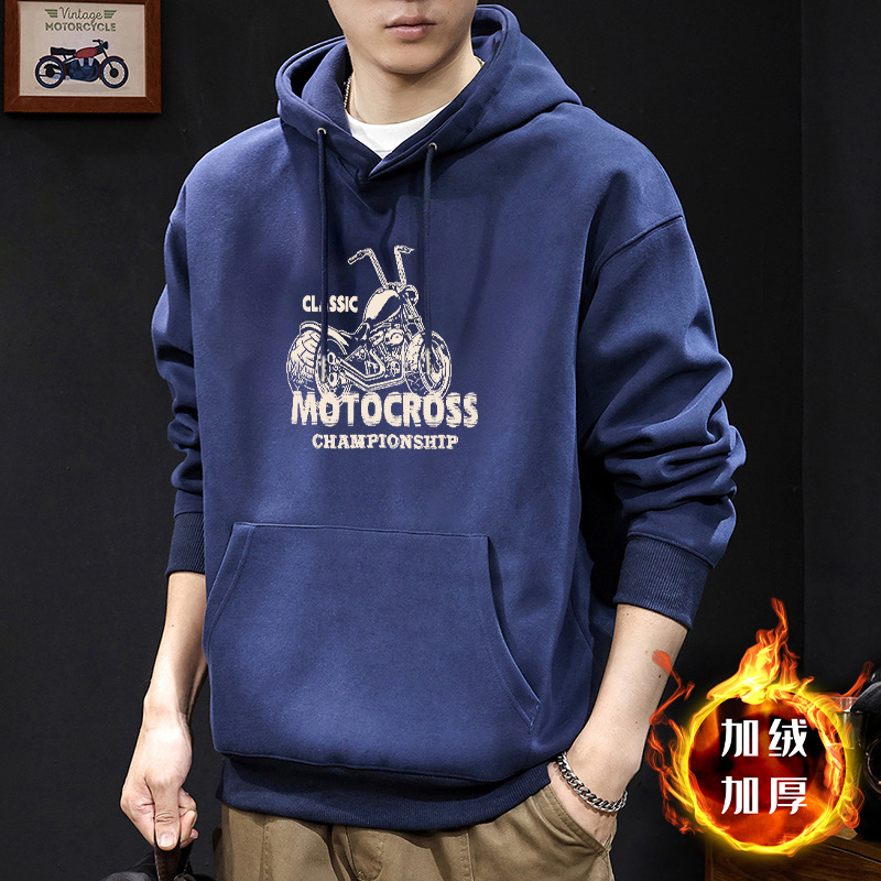 420g estilo de puerto japonés guapo chaqueta impresa con capuzas primavera y otoño hombre abrigo de estudiante casual suelto