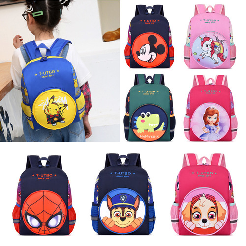 Children's backpack for 2-6 years old, kindergarten preschool class big and small class dual shoulder bag for boys and girls, cute cartoon bag