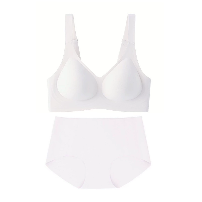 Straps, underwear, thin wireless bra, set, European style