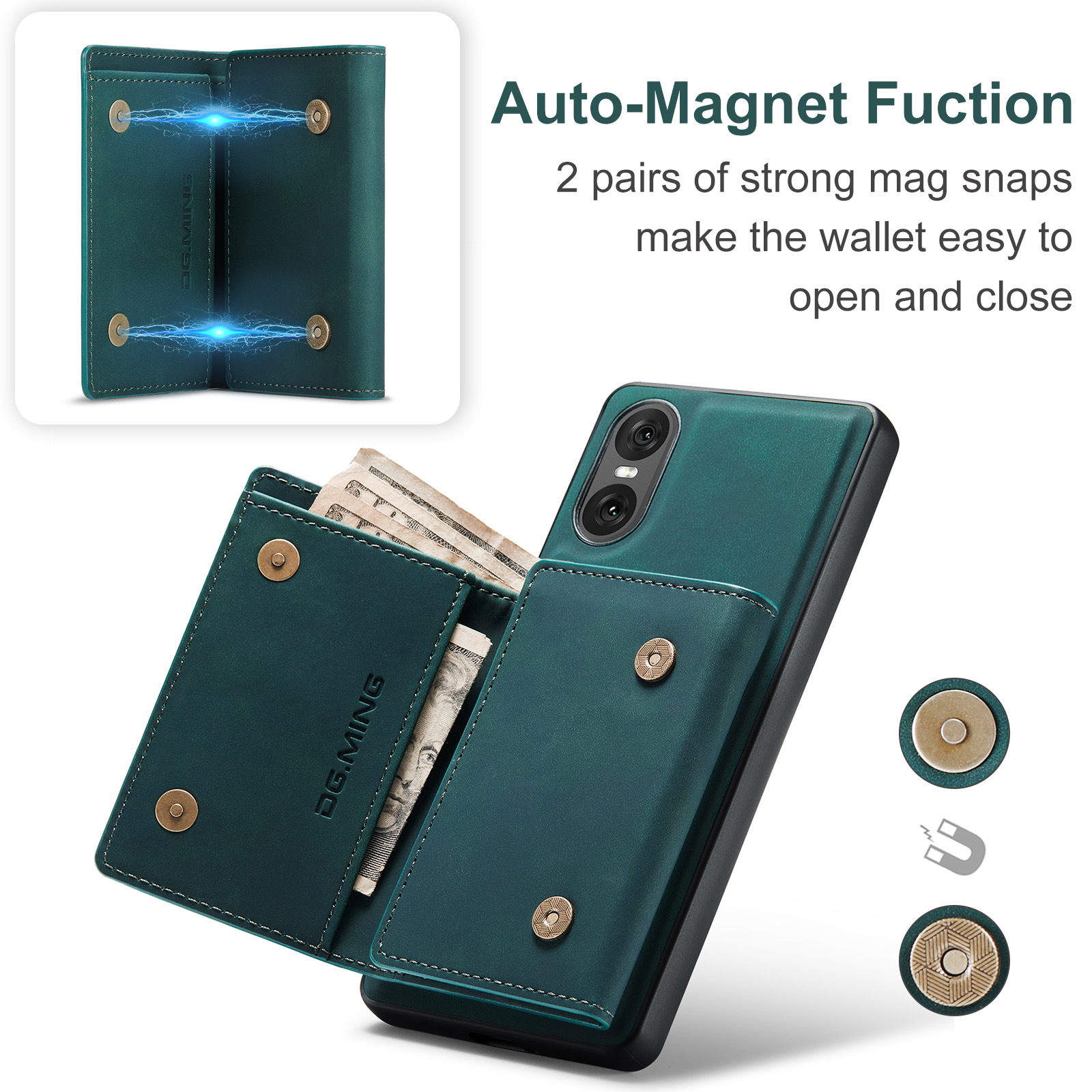 M1 for Sony Xperia 10 VI Protective Case Xperia 1VI Magnetic Split Wallet Phone Case 2024_voghion.com