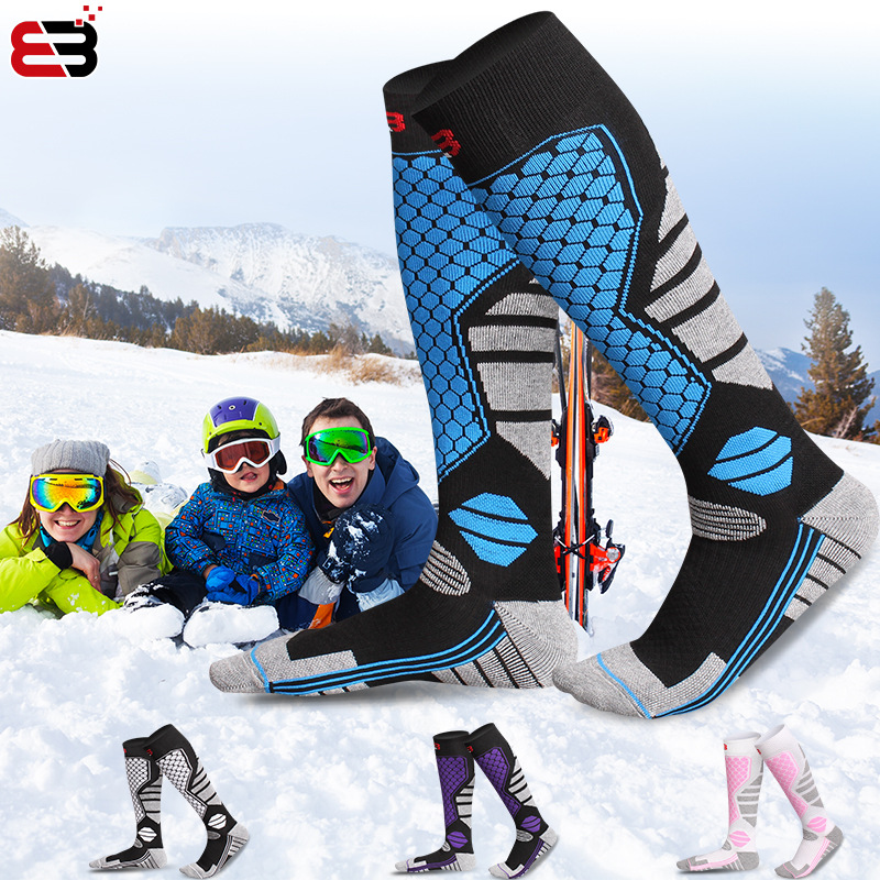 Ski socks for men and women professional quick-drying outdoor mountaineering winter thickened towel bottom warm children's stockings