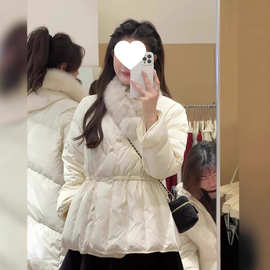 秋冬设计感时尚洋气收腰棉衣外套新中式轻国风复古盘扣毛领棉服女