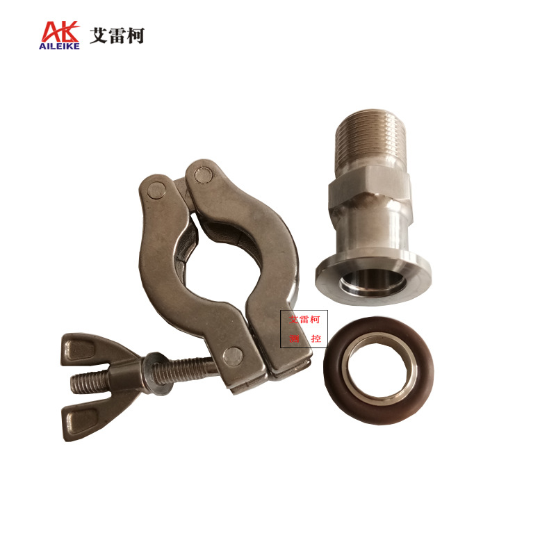 卡盘转接头卫生型隔膜压力表卡箍转螺纹快装管件数字压力表转接头