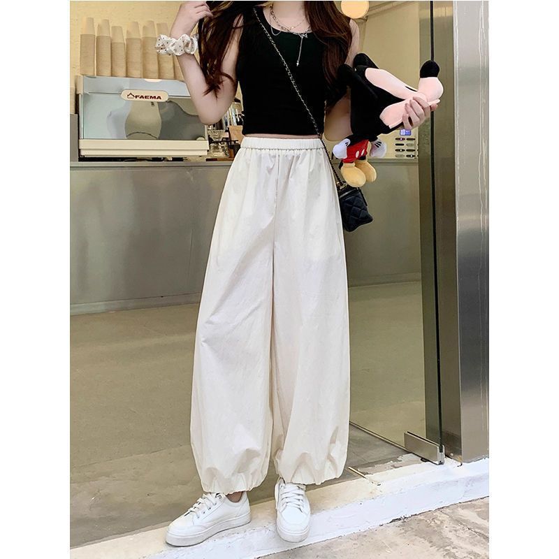 Sun Protection Quick-Drying Harem Pants for Women in Summer Thin Loose Slimming Look Draped Large Size Casual Straight Nine-Point Sports Pants Sun Protection Quick-Drying Harem Pants for Women in Summer Thin Loose Slimming Look Draped Large Size Casual Straight Nine-Point Sports Pants