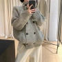 加厚宽松秋冬高领开衫