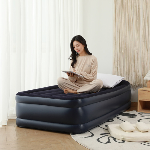 Mountain camping supplies outdoor inflatable bed air mattress sheet single double thickened flocking mattress travel car mattress