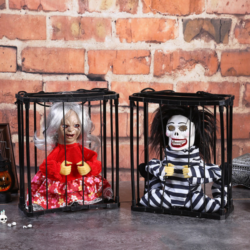 Cross-border foreign trade creative cage ghost courtyard decoration haunted house scare props wholesale cross-border export exclusive
