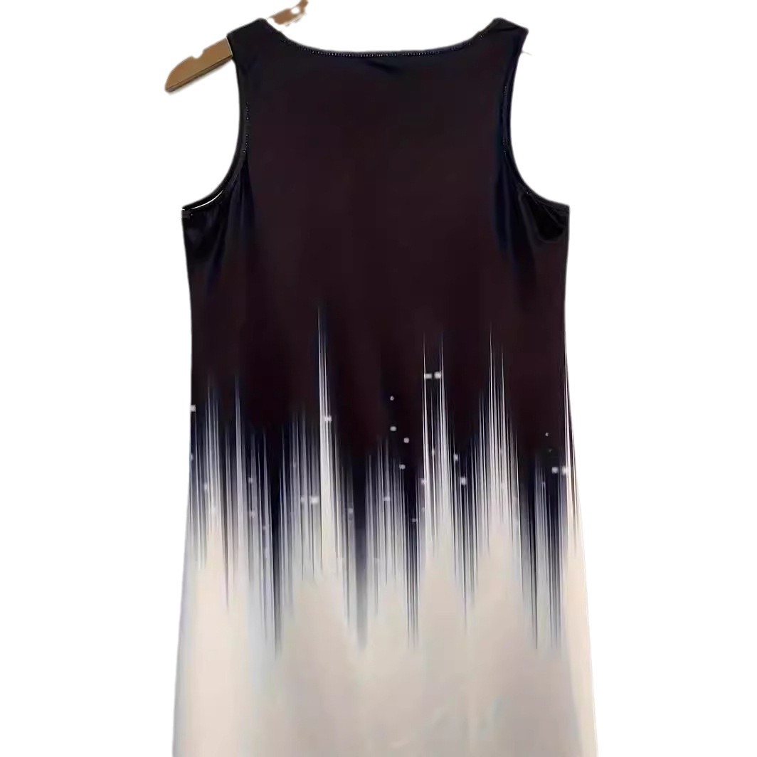 Women's Slim Fit V Neck Dress Button Detail Printed Summer Beach Resort Style 2026 European And American Cross Border Trendy_ecoleips.com
