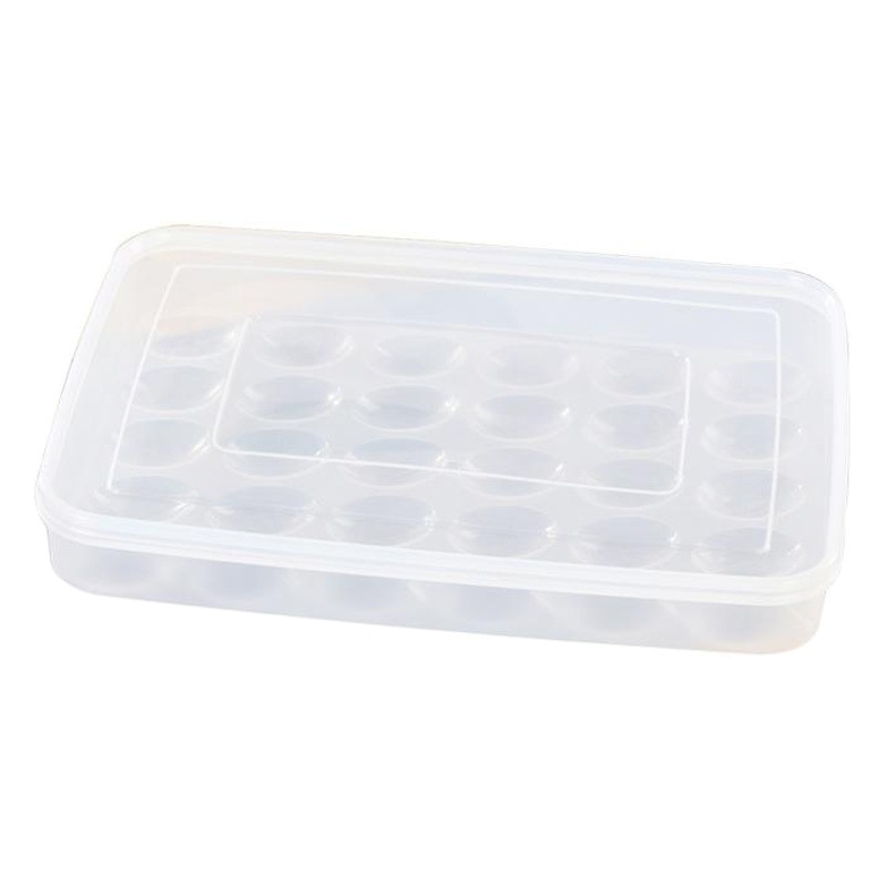 Caja de Huevos de Plástico para Refrigerador, Dividida en 30 Compartimentos, Sellada, para Conservar la Frescura, Transparente, Cuadrada, con Tapa, Anhui-Mongolia