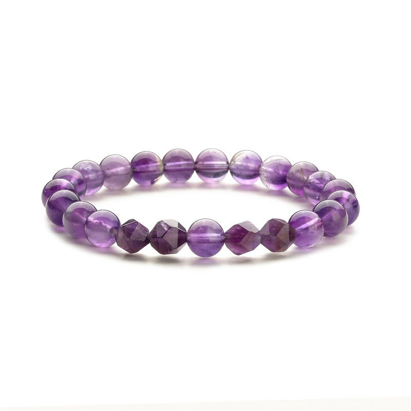 Pulsera transfronteriza europea y americana 8mm piedra de ojo de tigre cristal Rosa amatista cuentas de ágata roja pulsera elástica pulsera de cuentas pulsera