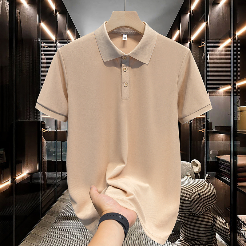 Camiseta polo de manga corta con solapa de verano para hombre, camiseta de moda de color sólido para hombre, camisa casual de media manga americana para hombre