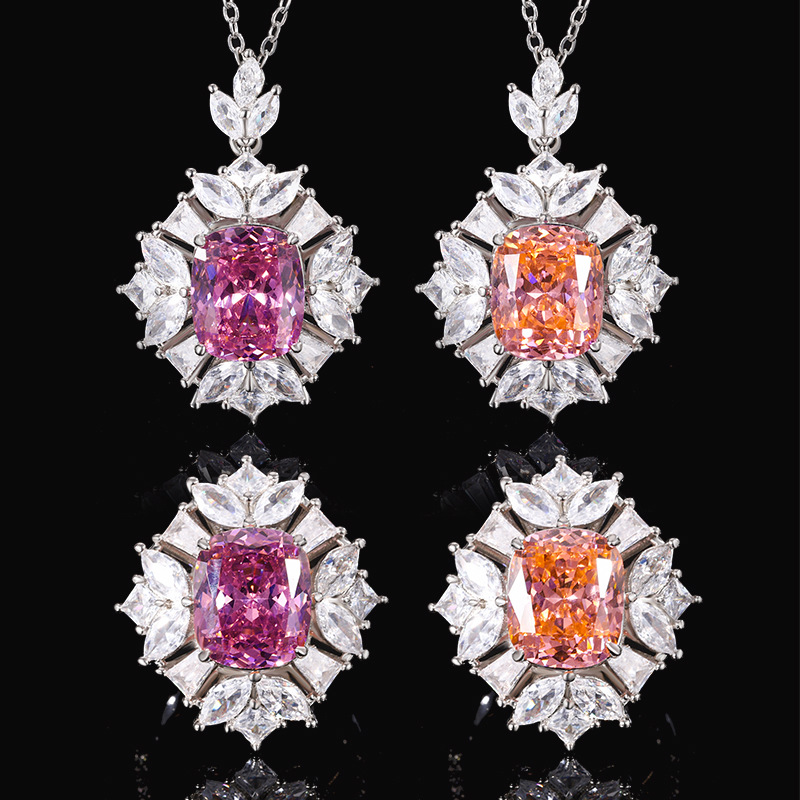 2024 nueva joyería Zhuang Shengsheng fondo de cobre chapado en oro simulación nido de pájaro cortado rosa seca traje simple mujer 10*12